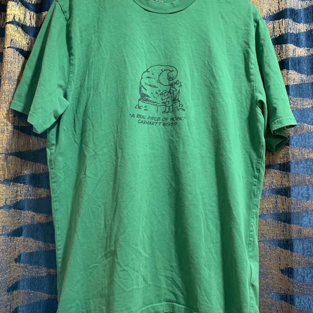 Carhartt WIP Green Short Sleeve Tee with Graphic